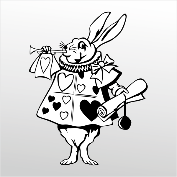 Folyo Sticker Süslü Tavşan 130cm Uzunluk - Image 1