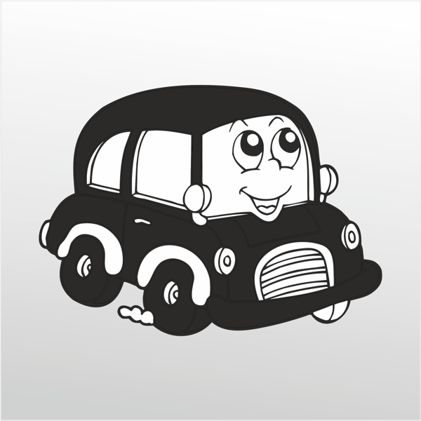 Folyo Sticker Tatlı Araba 100cm Uzunluk - Image 1