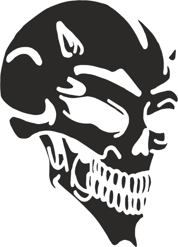 KURU KAFA FOLYO STİCKER 90 cm uzunluk - Image 1