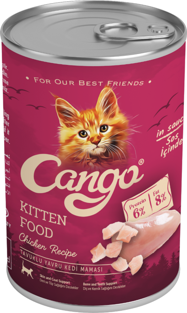Cango Yavru Yaş Kedi Maması Tavuklu 415Gr  - Image 1