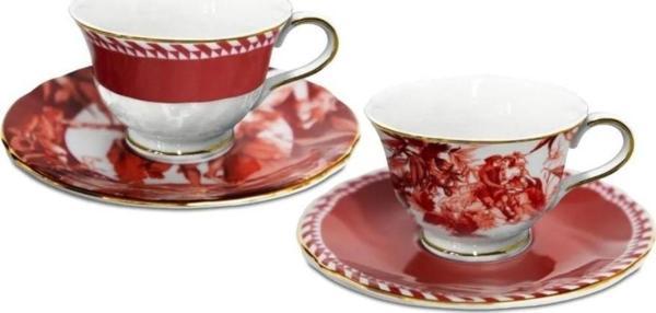 Baci Milano Le Rouge 2li Çay Fincanı Porselen 9,5x6,3 cm - Image 1