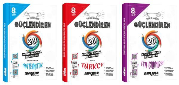 Ankara 2025 8. Sınıf Lgs Matematik + Türkçe + Fen Konu Tarama Denemesi Seti 3 Kitap - Image 1