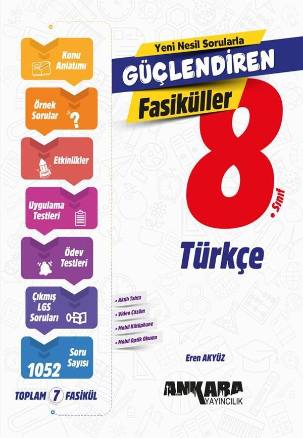 Ankara 2025 8. Sınıf Lgs Türkçe 1-2-3-4-5-6-7 Güçlendiren Fasikül Seti Konu A. Soru Bankası - Image 1