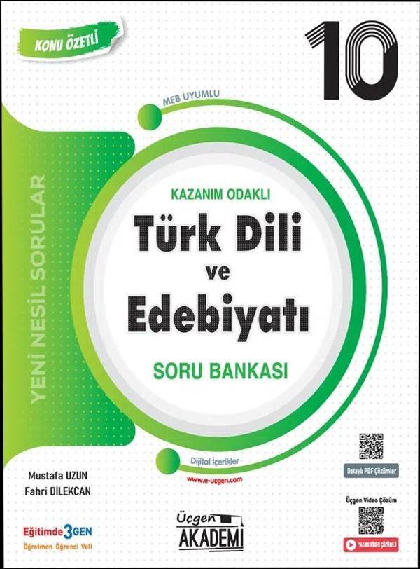 Üçgen Akademi 2025 10. Sınıf Türk Dili Ve Edebiyatı Konunun Özü Soru Bankası - Üçgen Akademi - Image 1