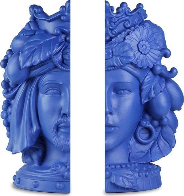 Baci Milano Teste Matte 2li Kitap Tutucu Mavi - Image 1