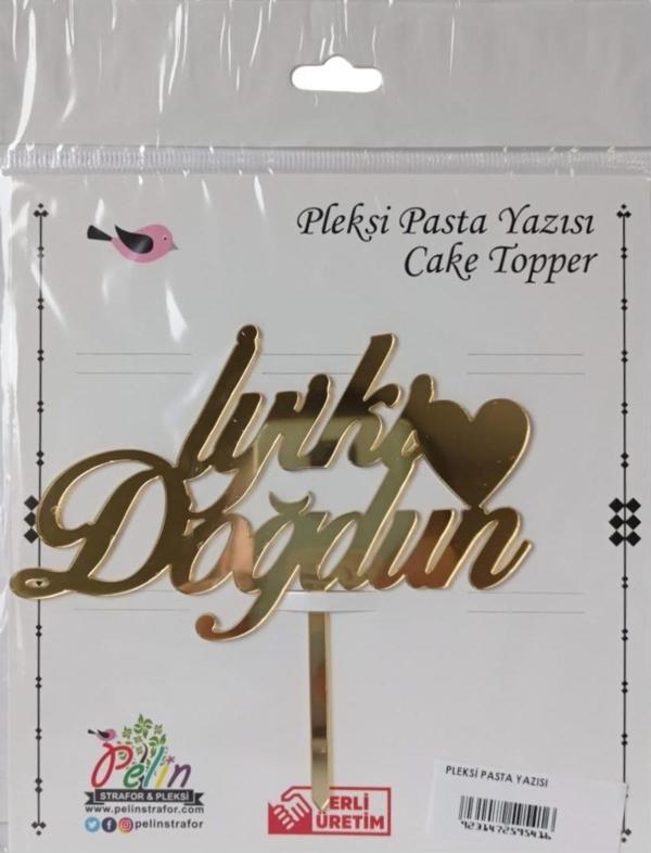 İyiki Doğdun Yazılı Aynalı Pleksi Altın - Image 1