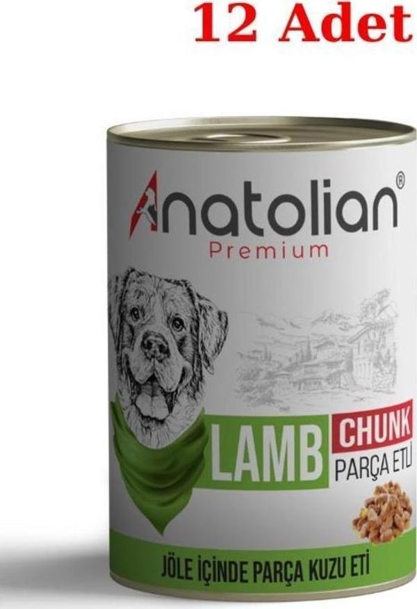 Anatolian Premium Adult Lamb Kuzulu Parça Etli Yetişkin Köpek Konservesi 400 gr x 12 Adet - Image 1