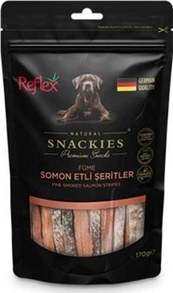 Reflex Snackies Natural Füme Somon Etli Şerit Köpek Ödül Maması 170 Gr - Image 1