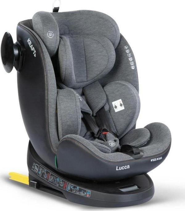 Kraft Lucca İ-Size (40-150 Cm) 0-36 Kg Oto Koltuğu Gri - Image 1