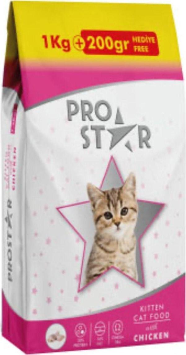 PRO STAR Tavuklu Yavru Kedi Maması 1200gr - Image 1