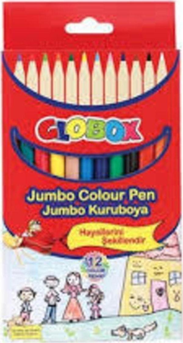 Globox Kuru Boya Jumbo 12 Renk - Image 1