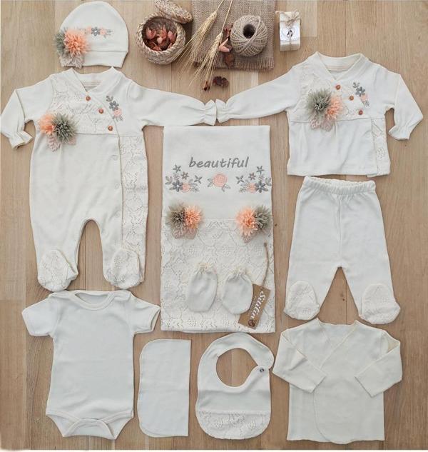 Kız Bebek Natural Lüx Organik Hastane Çıkışı  Yenidoğan Set 456554383 - Image 1