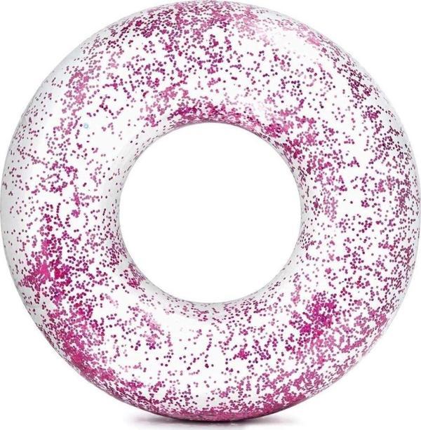 İntex Glitter Tube Şeffaf Havuz Deniz Yüzme Simidi 1.07 cm - Image 1