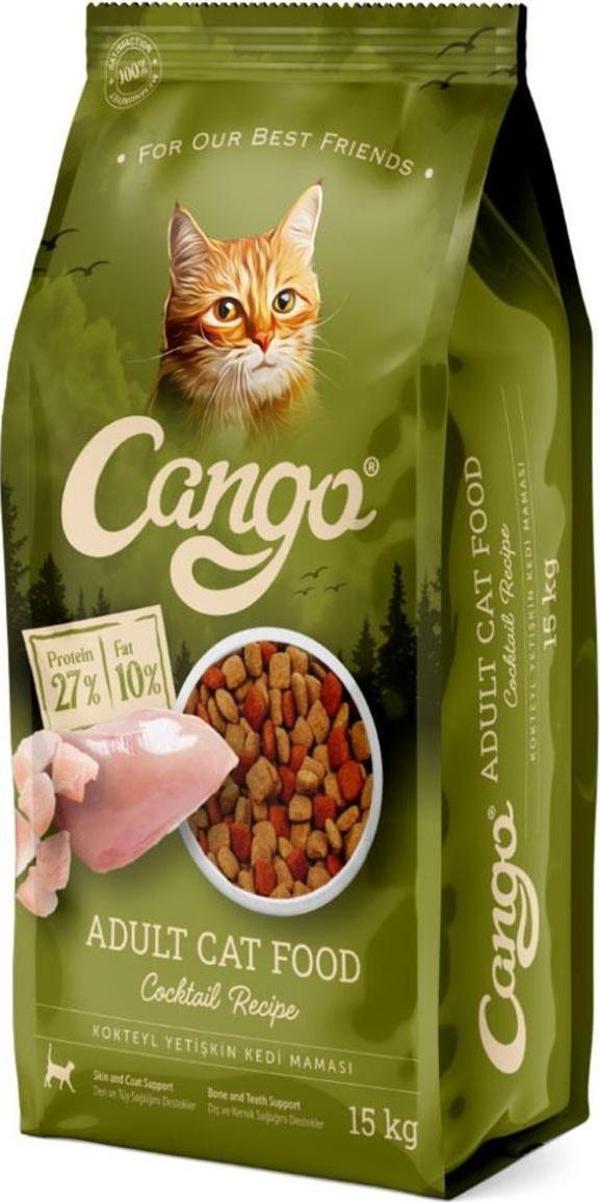 Cango Yetişkin Kedi Maması Kokteyl 15KG - Image 1