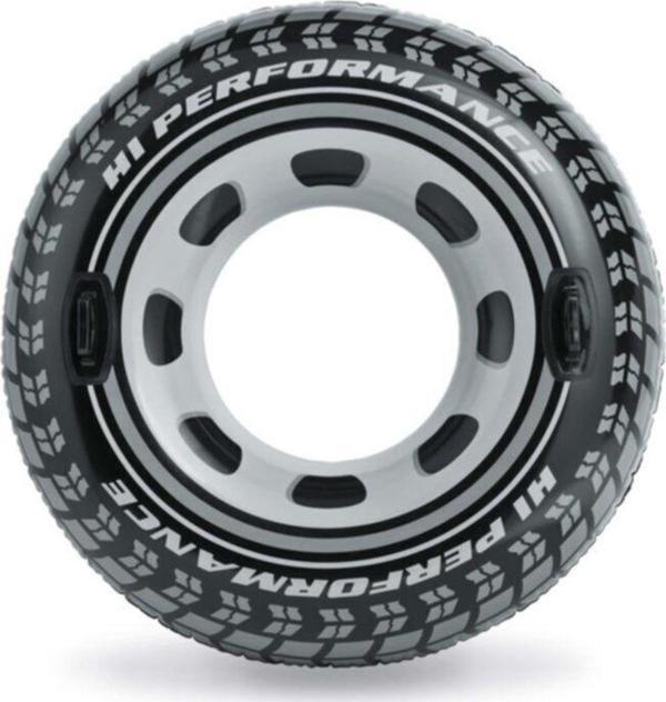İntex 56268 Araba Lastiği Desenli Tutma Kollu Jumbo Simit 114 cm - Image 1
