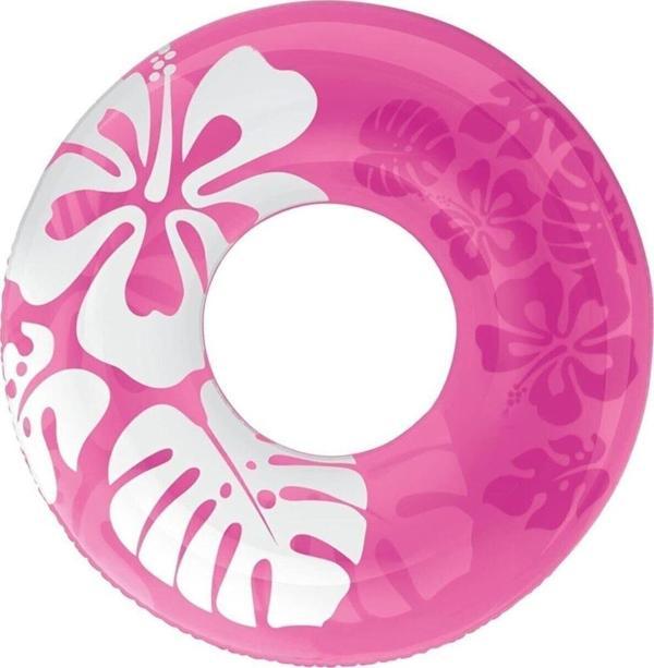 İntex Kız Çocuk Pembe Desenli Can Simidi 91 cm - Image 1