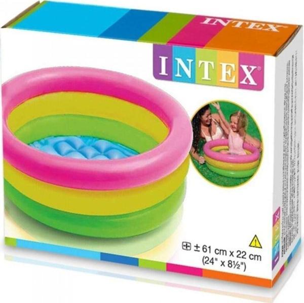 İntex Şişme Tabanlı 3 Boğumlu Bebek Havuzu 61X22 cm - Image 1