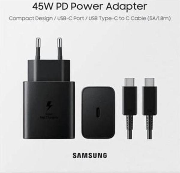 Sesatech Samsung Uyumlu 45W Type-C Süper Hızlı Şarj Cihazı Siyah EP-T4510XBEGWW - Image 1