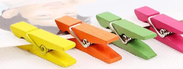 Mini Renkli Mandal 2.5 Cm Küçük Renkli Mandal 100 Adet Ahşap - Image 1