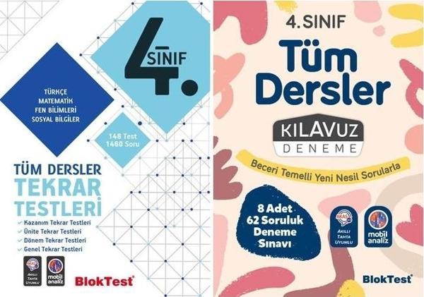 Bloktest 4. Sınıf Tüm Dersler Tekrar Testleri + Deneme Seti 2023 - Bloktest Yayınları - Image 1