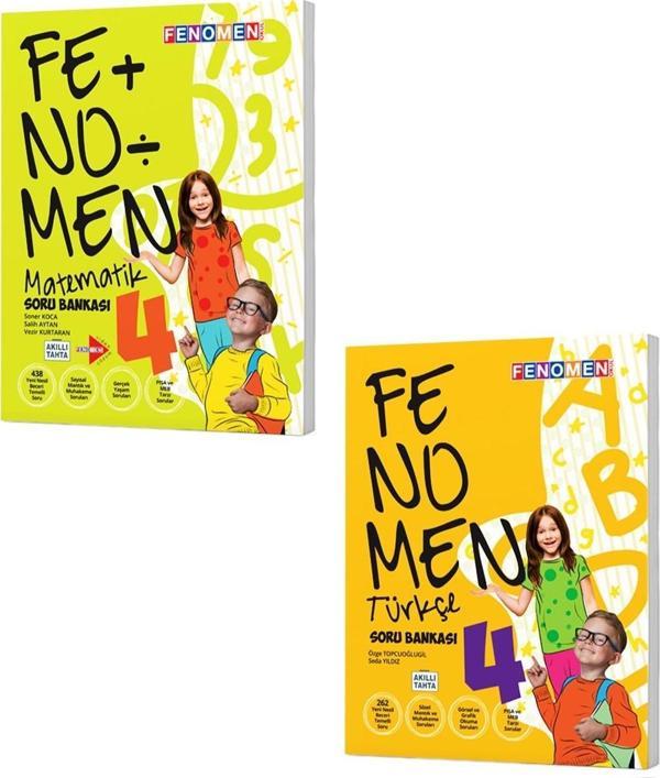 Fenomen Okul 2024 4. Sınıf Matematik + Türkçe Soru Seti 2 Kitap - Image 1