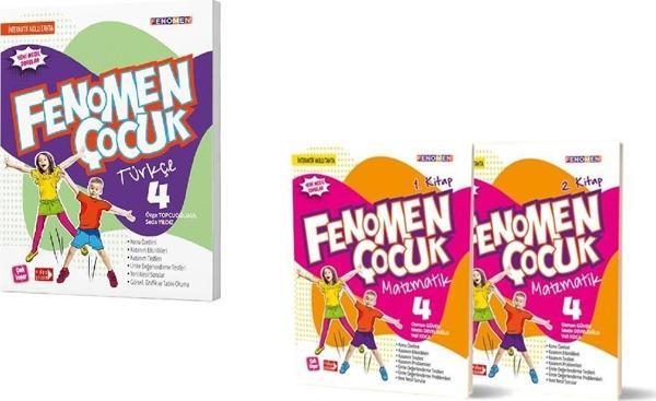 Fenomen Çocuk 2024 4. Sınıf Türkçe + Matematik 1. Ve 2. Kitap Seti 3 Kitap - Fenomen Çocuk - Image 1