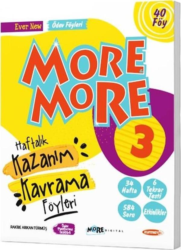 Kurmay Elt 2024 3. Sınıf More & More Kazanım Kavrama Föyleri - Kurmay Yayınları - Image 1