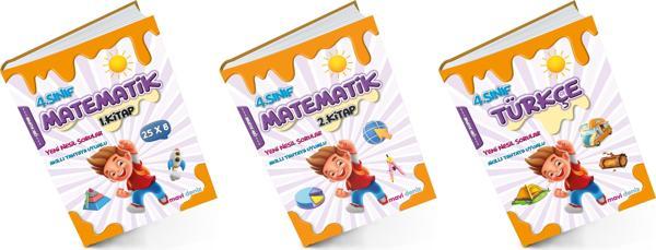 Mavi Deniz 2024 4. Sınıf Matematik + Türkçe 1. Ve 2. Kitap Seti 3 Kitap - Mavi Deniz Yayınları - Image 1