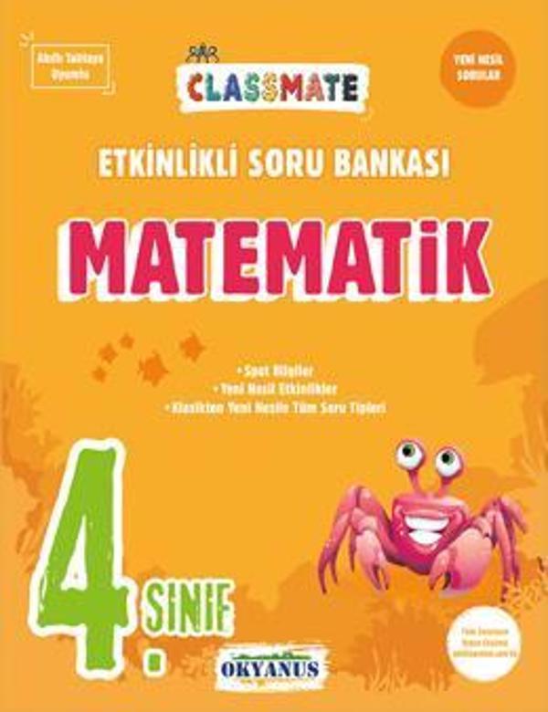 Okyanus Yayınları 4. Sınıf Matematik Classmate Soru Bankası 2023 - Okyanus Eğitim - Image 1