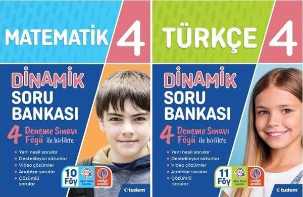 Tudem 4. Sınıf Matematik + Türkçe 3 Boyut Set 2 Kitap 2023 - Tudem Yayınları - Ders Kitapları - Image 1