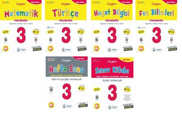 Üçgen 2024 3. Sınıf Yeni Nesil Türkçe + Matematik + Hayat + Fen + Sınav Kitabı + Hafta Sonu Seti - Üçgen Yayıncılık - Image 1