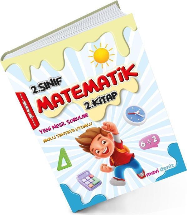 Mavi Deniz 2024 2. Sınıf Matematik 2. Kitap Yeni Nesil Sorular - Mavi Deniz Yayınları - Image 1