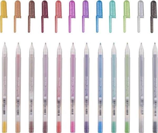 Sakura Gelly Roll Jel Mürekkepli Kalem 12 Renk Metallic Shiny Set - Image 1