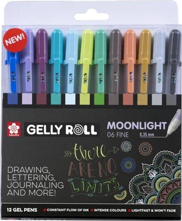 Sakura Gelly Roll Jel Mürekkepli Kalem 12 Renk Moonlight 06 Cosmos Set - Image 1
