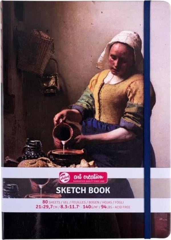 Talens Art Creation Sketchbook Sert Kapak Eskiz Defteri 140 gr 21x29,7 cm 80 yp Milkmaid - Image 1