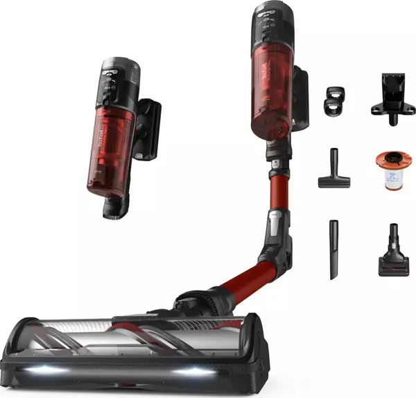 Tefal Ty9A73 X-Force Flex 13.60 Animal, Kablosuz Dikey Şarjlı Süpürge - 2211401287 - Gri - Kırmızı - Image 1