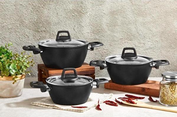 Falez Sahra 6 Parça Midi Granit Tencere Seti - Image 1