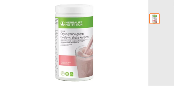 Herbalife Formül 1 Ahududu ve Beyaz Çikolata Aromalı Besleyici Shake Karışımı - Image 1
