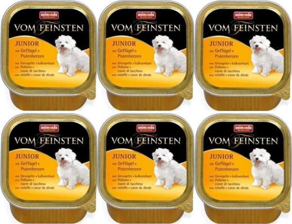6 Adet Animonda Junior Kümes Hayvanı ve Hindili  Köpek Konserve Maması 150 GR - Image 1