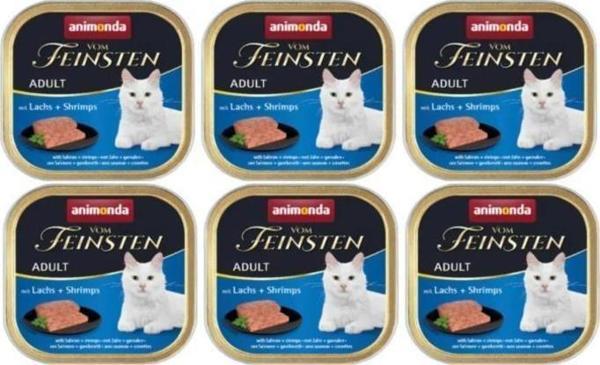6 Adet Animonda Kedi 100G Somon Karides Yaş Mama Konserve - Image 1