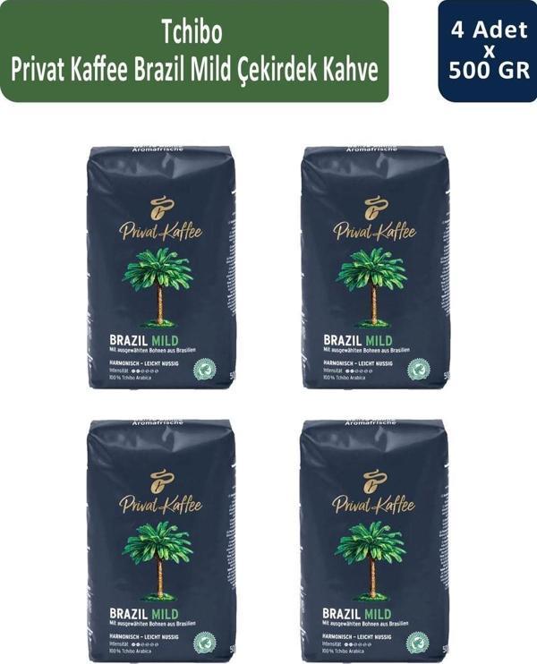 Tchibo Privat Brazil Mild Filtre Kahve 500 gr x 4 Adet - Image 1