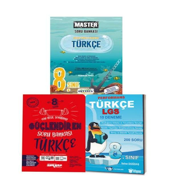 8. Sınıf Master Türkçe Ve Güçlendiren Türkçe Soru Bankası  Seti + 10'lu Branş Denemeleri - Okyanus Yayıncılık - Image 1