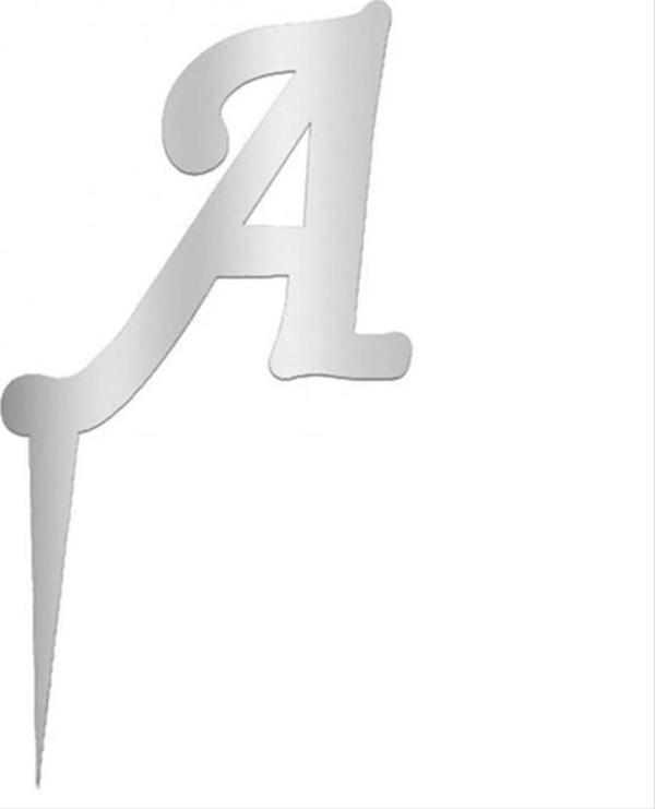 Aynalı Gümüş Pleksi A Harfi - Image 1