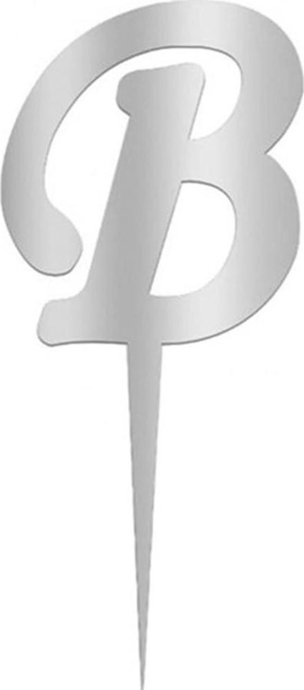 Aynalı Gümüş Pleksi B Harfi - Image 1