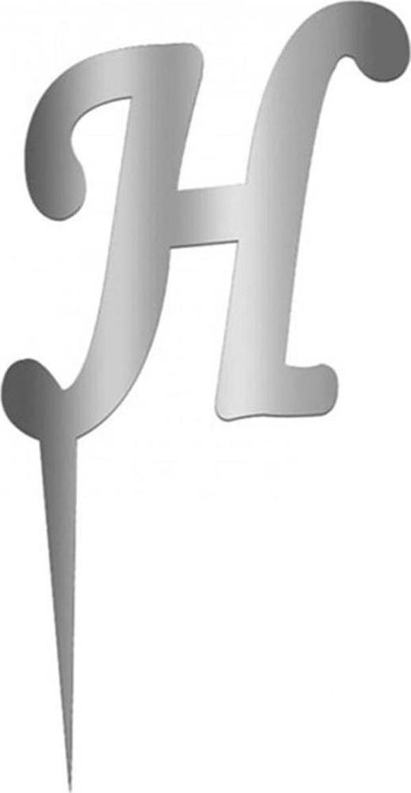 Aynalı Gümüş Pleksi H Harfi - Image 1