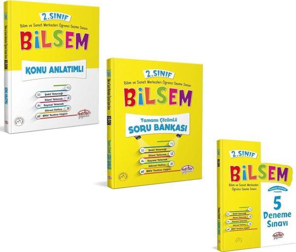 Editör Yayınları 2.Sınıf Bilsem Konu Soru ve Deneme Seti 3 Kitap - Editör Yayınevi - Image 1