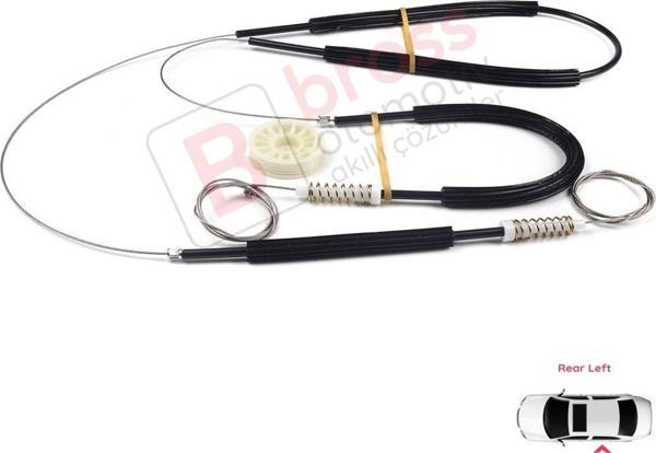 Audi Q7 MK1 4L 4LB 2006-2015 5-Kapı SUV 4L0839461 İçin Elektrikli Arka Sol Cam Kriko Tamir Seti - Image 1