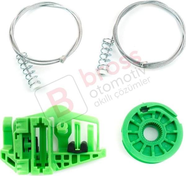 BMW 1 E87 2003-2012 5-Kapı Hatchback 51357138467 İçin Arka Sol Cam Kriko Tamir Seti - Image 1