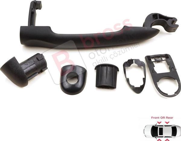 Renault Fluence Megane 3 Clio 4 Scenic 3 Captur 1 için Dış Kapı Açma Kolu Siyah Astarlı 806B02596R - Image 1