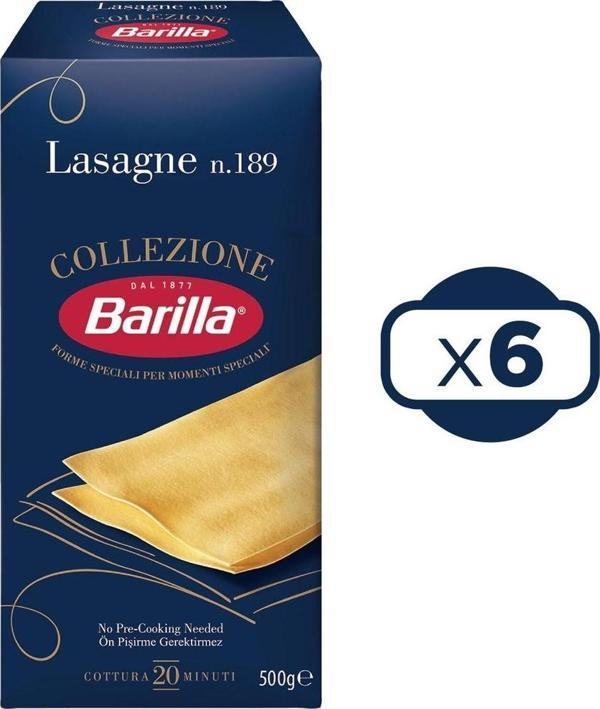 Barilla Lazanya / Lasagne n.189 Sade Makarna 500 Gr. x 6 Adet - Image 1